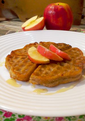 Una foto de Waffles de avena y manzana🍎