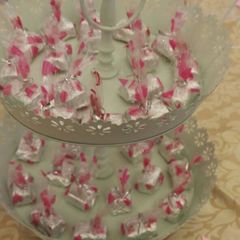 A picture of Homemade Strawberry Butterscotch Chocolates.