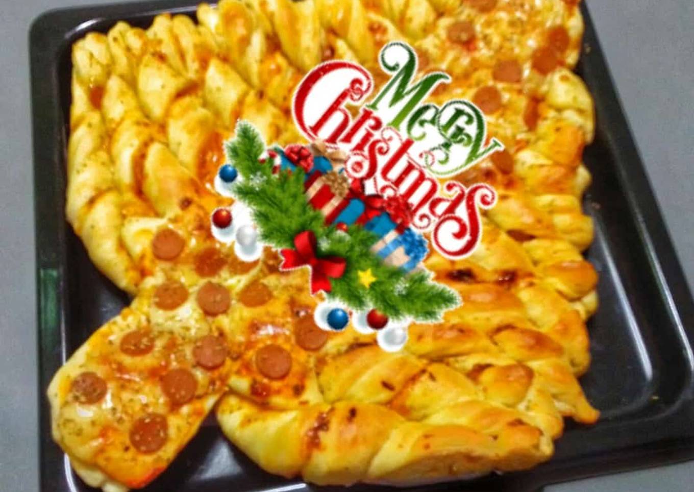 Christmas Tree Pull Apart Bread