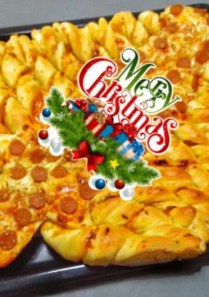 Foto resep Christmas Tree Pull Apart Bread
