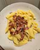 Pasta a la carbonara (versión económica) 🍝