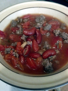 A picture of Major's venison chili.