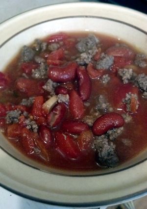 A picture of Major's venison chili.