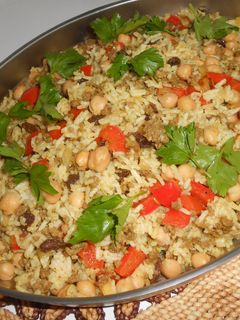 صورة لوصفة طريقة عمل رز باللحم المفروم والكاري