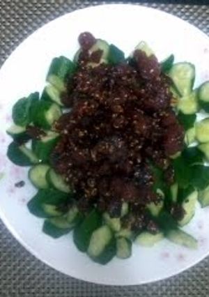 A picture of Chinese Smoked Sausage With Garlic.