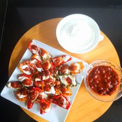 A picture of Keto capsicum nachos.