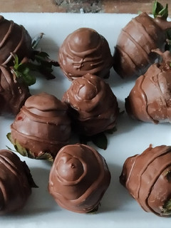 Una foto de Frutillas con chocolate