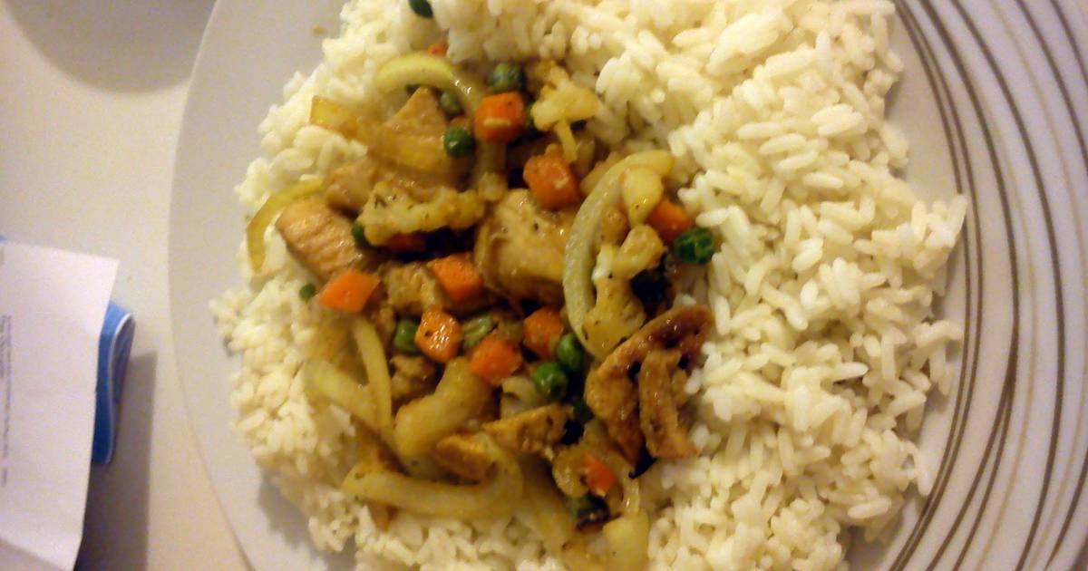 Honey Lemon Chicken On A Bed Of Rice Recipe By Mummydj Cookpad