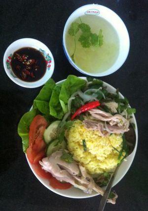 Hình của món Cơm gà.