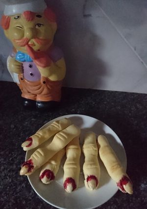 Una foto de Dedos de bruja 🎃 en freidora de aire