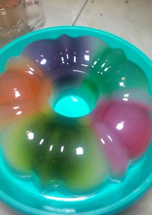 Foto resep Puding pelangi suka suka