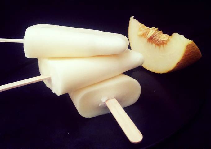 Musk Melon Yogurt Popsicle