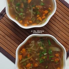 Hot and sour veg soup A picture of Hot and sour veg soup.