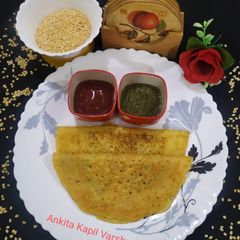 A picture of Stuffed Moong Dal Chilla.