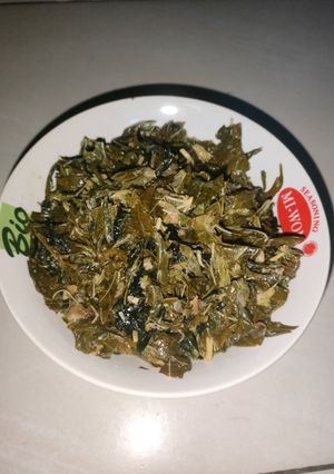 Foto resep Tumis daun singkong dan pepaya