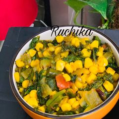 A picture of Corn Palak ki jhatpat sabzi.