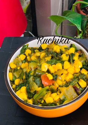 A picture of Corn Palak ki jhatpat sabzi.