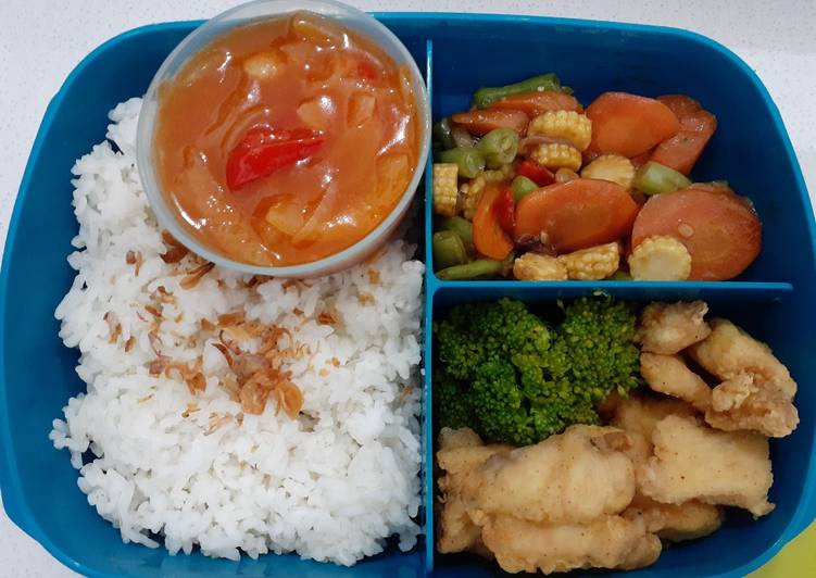 Bekal Suami Ayam Saus Asam Manis dan Tumis warna warni #kamis