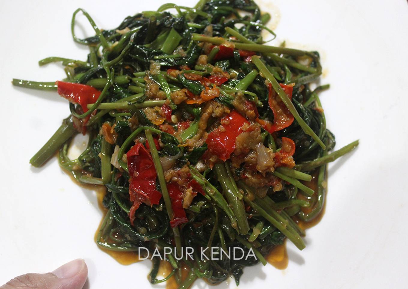 Tumis Kangkung Terasi Pedas