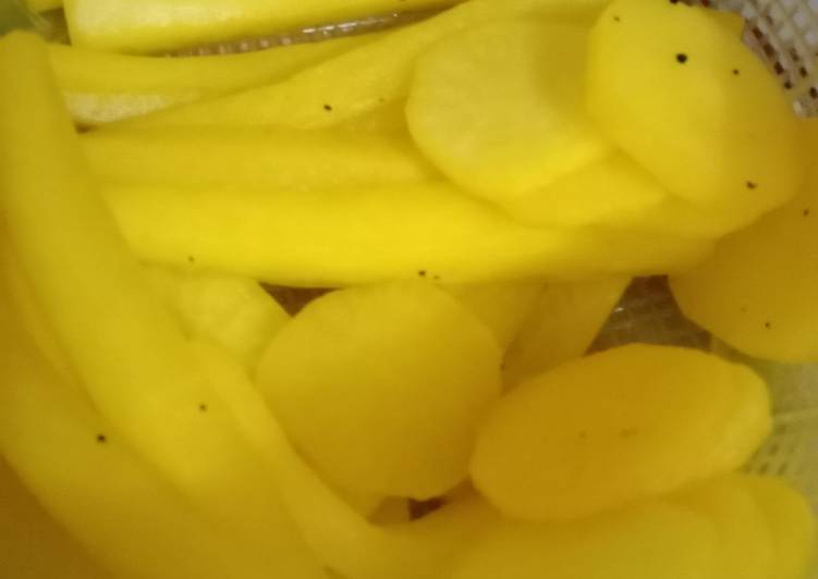 Cara masak Danmunji / acar lobak kuning  yang Lezat