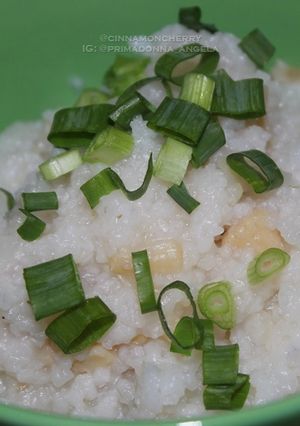 A picture of Scallop Porridge Made in Slow Cooker.