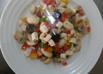 Easiest Way to Make Delicious Pimiento mushroom cottage cheese salad