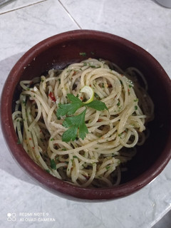 Una foto de Pasta d'aglio