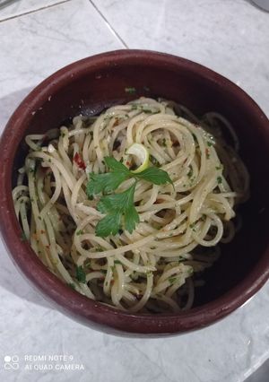 Una foto de Pasta d'aglio