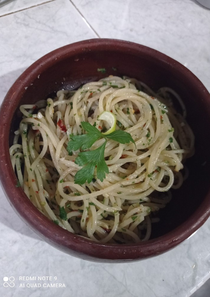 Una foto de Pasta d'aglio