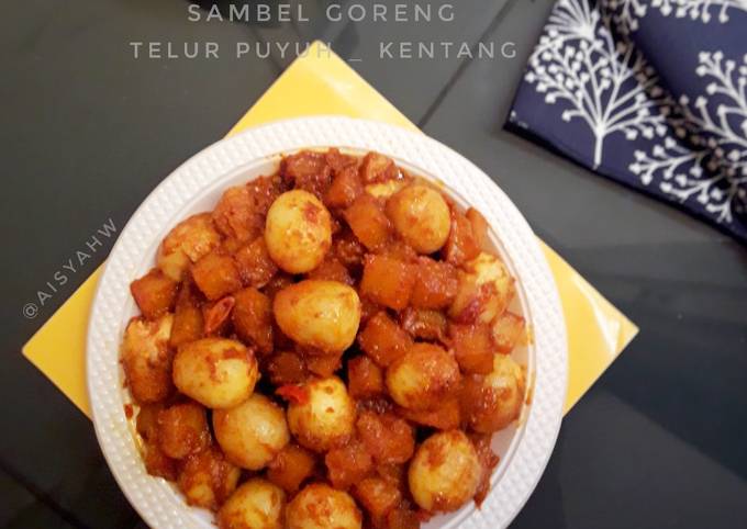 Anti Ribet, Membuat Sambel goreng kentang + telur puyuh Irit Untuk Jualan