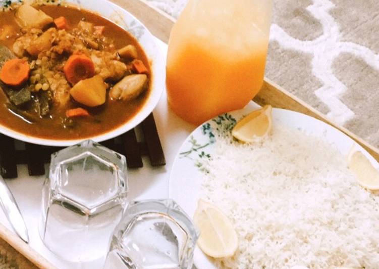 صالونة دجاج (مرق دجاج مع الخضار) 🍲