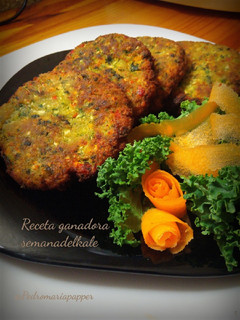 Una foto de Hamburguesas de Kale y coliflor (Thermomix)