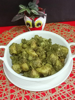 A picture of Hariyali Aloo.