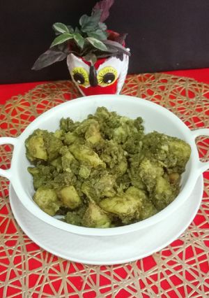 A picture of Hariyali Aloo.