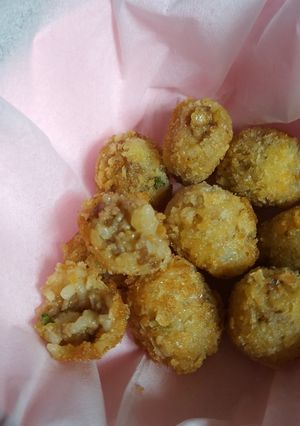 Foto resep MPASI 10+ nugget bola2 nasi, daging dan sayur