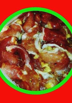 รูปของ หมูหมัก สูตรที่ 1 หมูนุ่มหมักกระเทียมสด
