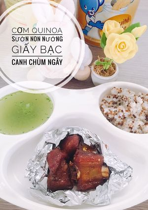 Hình của món Sườn non nướng giấy bạc.