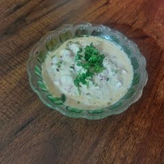 Cucumber tomato Raita A picture of Cucumber tomato Raita.