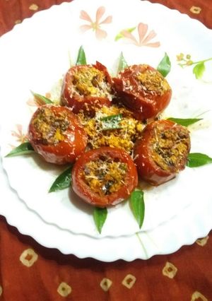 A picture of #stuffed tomato.