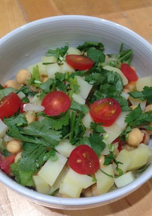 A picture of Chickpea salad .
