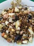 Ensalada de lentejas con atún y huevo