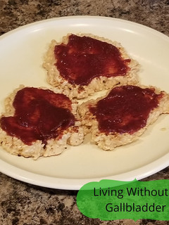 A picture of PB&J Oatmeal Pancakes.