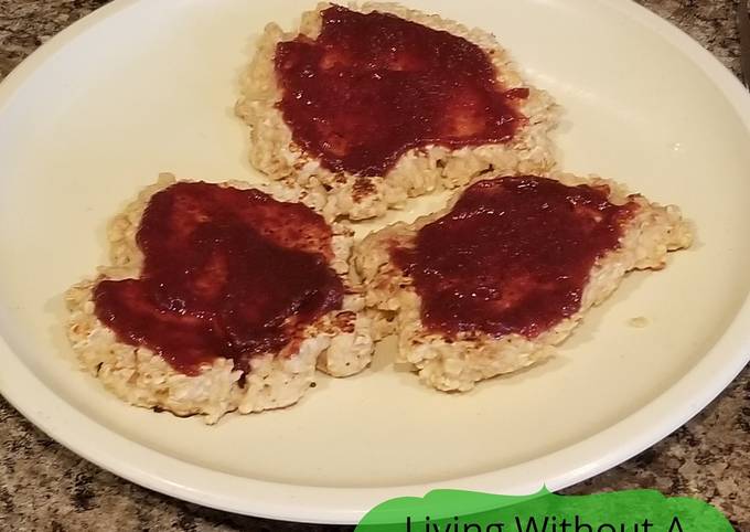 PB&amp;J Oatmeal Pancakes