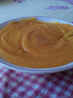 Una foto de Crema de calabaza y batata