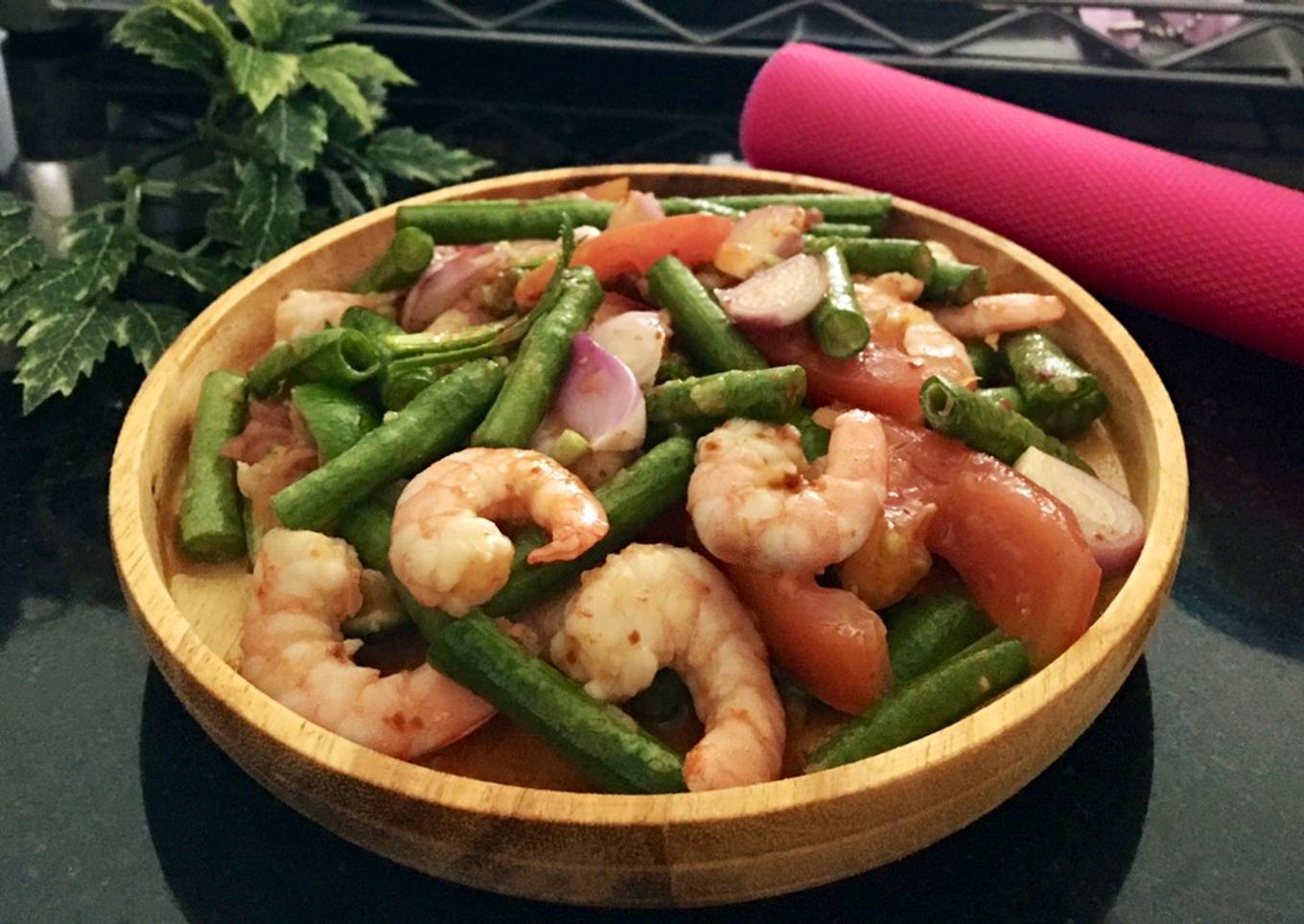 Salad kacang panjang udang
