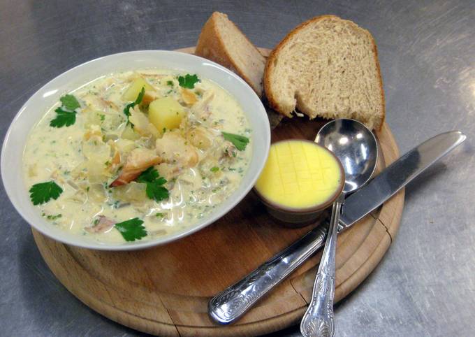 Step-by-Step Guide to Make Homemade cullen skink (smoked haddock big soup)