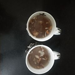A picture of Kashmiri kahwa best drink to sip on cold winter days.