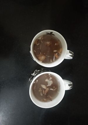 A picture of Kashmiri kahwa best drink to sip on cold winter days.