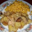 Patate con tonno con contorno di mais