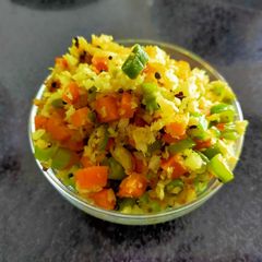A picture of Beans-Carrot Upperi (Kerala Style).